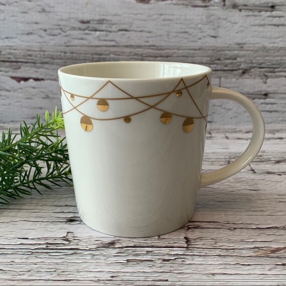 STARBUCKS | Holiday Gold Balls Swag Mug 14oz Coffee Tea Water Cup​​ - Picture 3 of 5